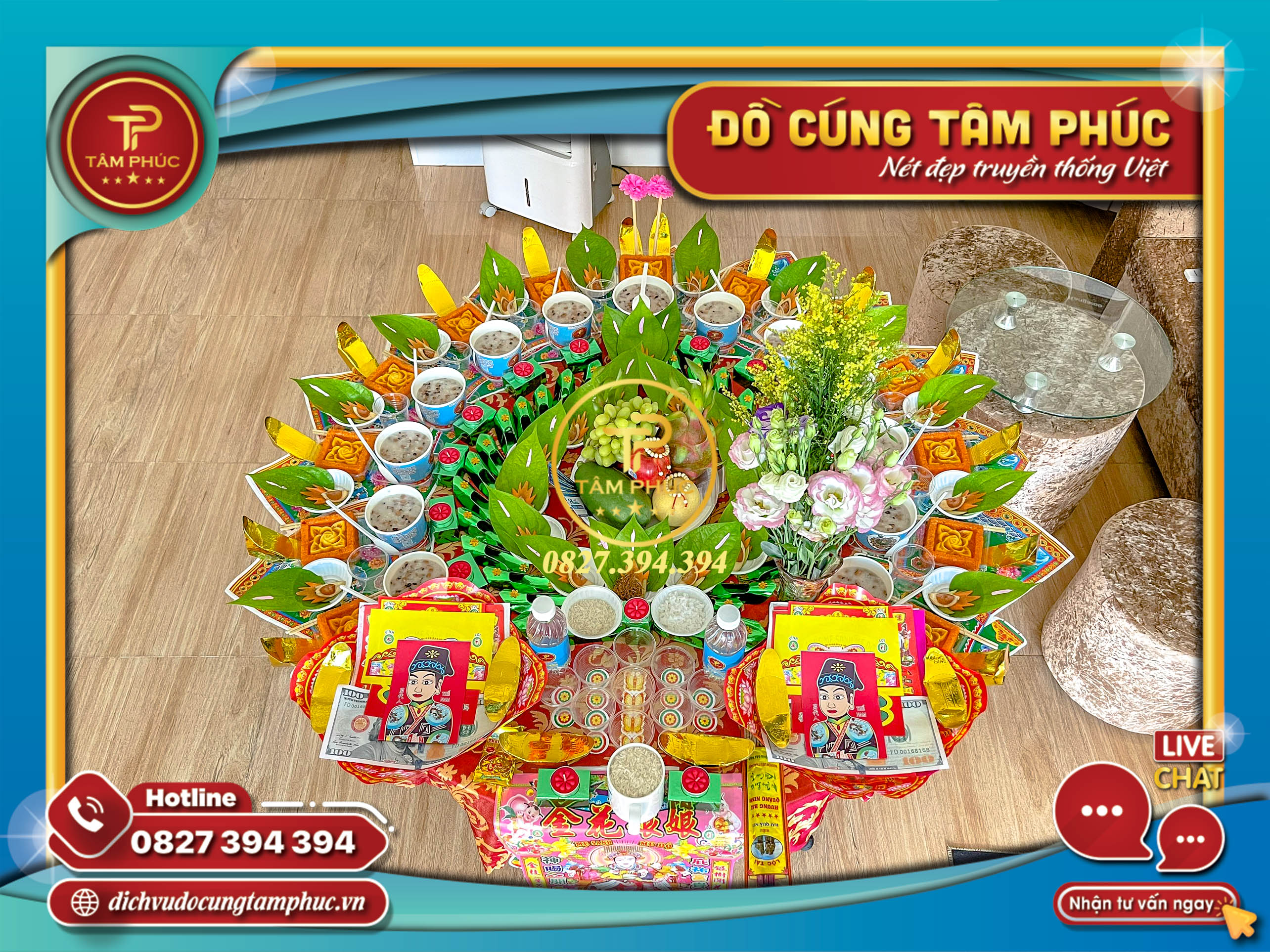 Mâm cúng Căn, Đầy Tháng, Thôi Nôi gói chay cho bé